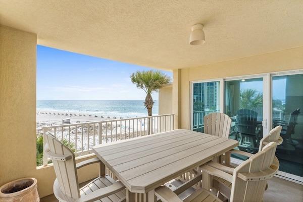 Gulf view from a private balcony at Silver Dunes in Destin, Florida